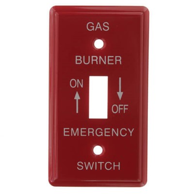 Cover;Switch Plate Gas EMR;Red