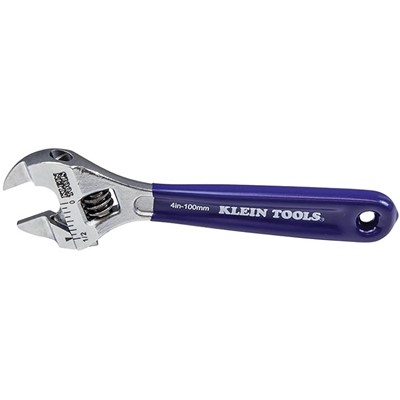 Slim-Jaw Adjustable Wrench; 4-Inch