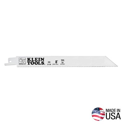 Reciprocating Saw Blades; 18 TPI; 8-Inch