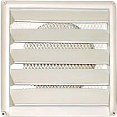 6-in white louvered wall vent